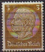 DEUTSCHES REICH 1933 Scott416 SELLO 85 Cumpleaños de Von Hindenburg Usado ALEMANIA Michel513