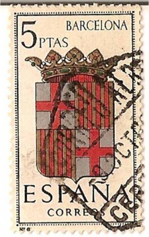 Correos España / Barcelona / 5 pecetas