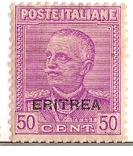 Poste Italiane / Eritrea / 50 cent / colonia italiana