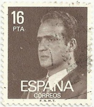 SERIE BASICA JUAN CARLOS I. Ia SERIE FOSFORESCENTE. VALOR FACIAL 16 Pts. EDIFIL 2558P