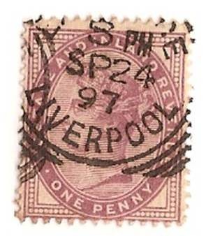 one penny lila / Queen Victoria