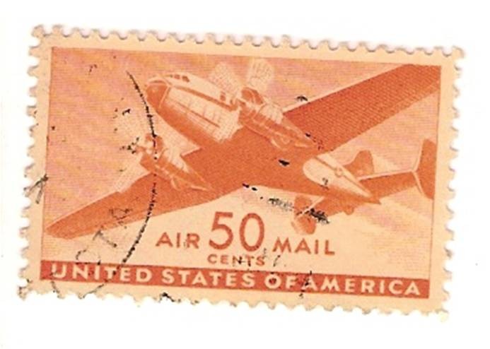 united states of america / air 50 cents mail