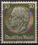 DEUTSCHES REICH 1933 Scott426 SELLO 85 Cumpleaños de Von Hindenburg Usado ALEMANIA Michel523