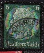 DEUTSCHES REICH 1934 Scott438 SELLO Muerte de Von Hindenburg Usado Yvert505 ALEMANIA