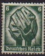 DEUTSCHES REICH 1934 Scott444 SELLO SAAR Belongs to Germany ALEMANIA Michel 544 Yvert 509