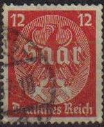 DEUTSCHES REICH 1934 Scott445 SELLO SAAR Aguila Alemana ALEMANIA Michel 545 Yvert 510