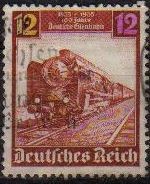 DEUTSCHES REICH 1935 Scott457 Sello Centenario Tren Aguila ALEMANIA Michel 581 Usado