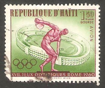 204 - Olimpiadas de Roma, discóbolo y Estadio de Roma