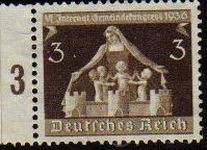 DEUTSCHES REICH 1936 Scott473 Sello Nuevo Congreso de Comunidades Alemanas Mitchel617 YVERT 573