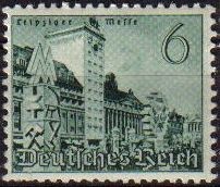 DEUTSCHES REICH 1940 Scott499 Sello Nuevo Leipzig Concert Hall Alemania Michel 740