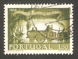 831 - Centº del ferrocarril, primera locomotora