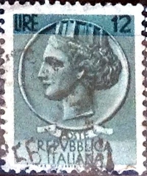Intercambio 0,20 usd 12 liras 1955