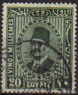 EGIPTO EGYPTO 1927 Scott 142 Sello Personajes Rey Fuad Usado