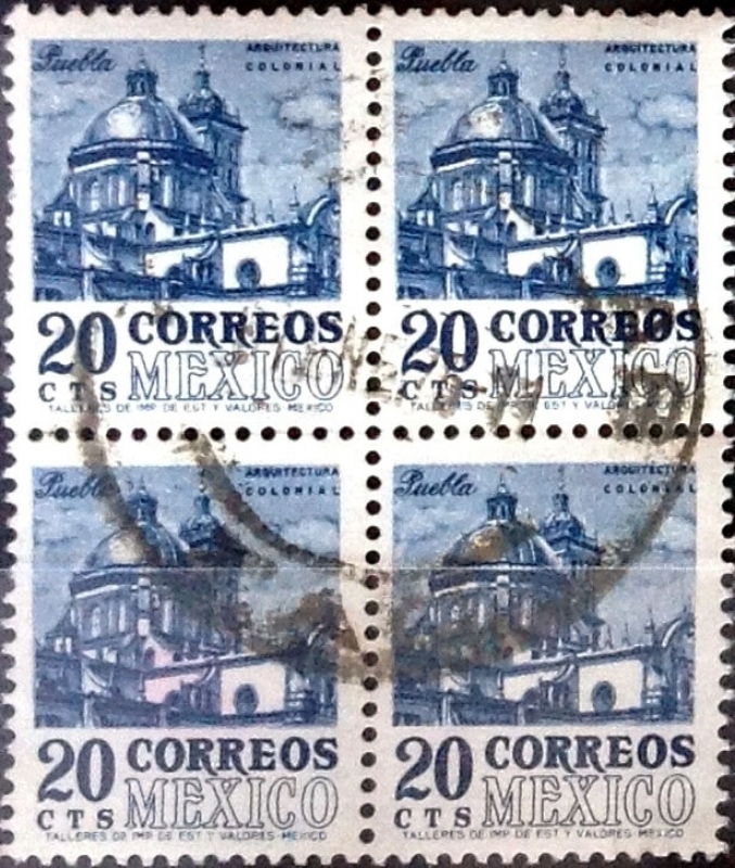 Intercambio 0,80 usd 4 x 20 cent. 1954
