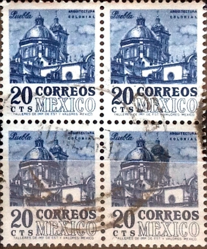 Intercambio 0,80 usd 4 x 20 cent. 1954