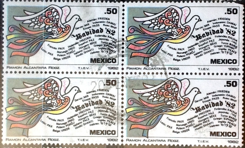Intercambio 0,80 usd 4 x 50 cent. 1982