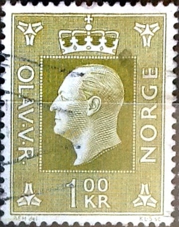 Intercambio 0,20 usd 1 krone 1970