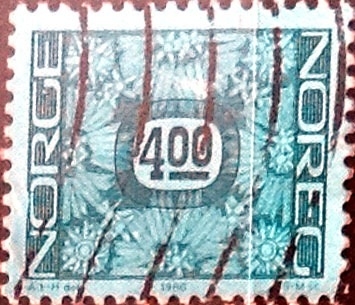 Intercambio 0,30 usd 4 krone 1986