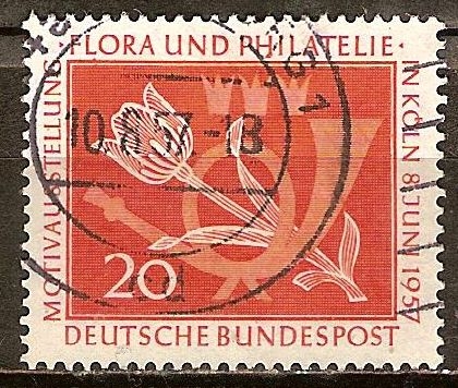 Adorno Exposición Flora y la filatelia en Colonia, 8 de junio de 1957.