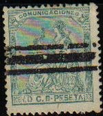 ESPAÑA 1873 133 Sello I República  Alegoría España 10c Usado