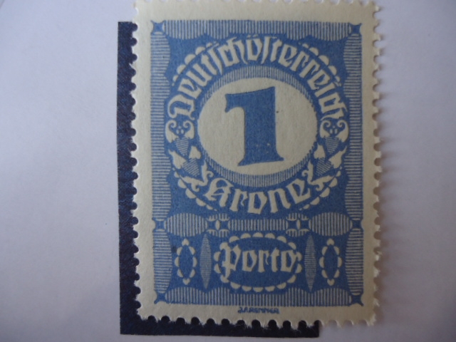 Cifras. 1Kr Corona Austro Húngara. Postage Due.