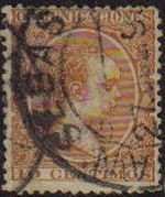 ESPAÑA 1889-99 217 Sello Alfonso XIII 10c. Tipo Pelón Usado