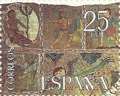 TAPÍS DE LA CREACIÓ. PORCIÓN SH-2591A. EDIFIL 2585