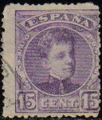 ESPAÑA 1901-5 246 Sello Alfonso XIII 15c. Tipo Cadete Usado