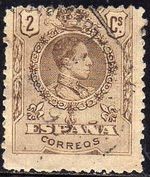 ESPAÑA 1909 267 Sello Alfonso XIII. Tipo Medallón Usado
