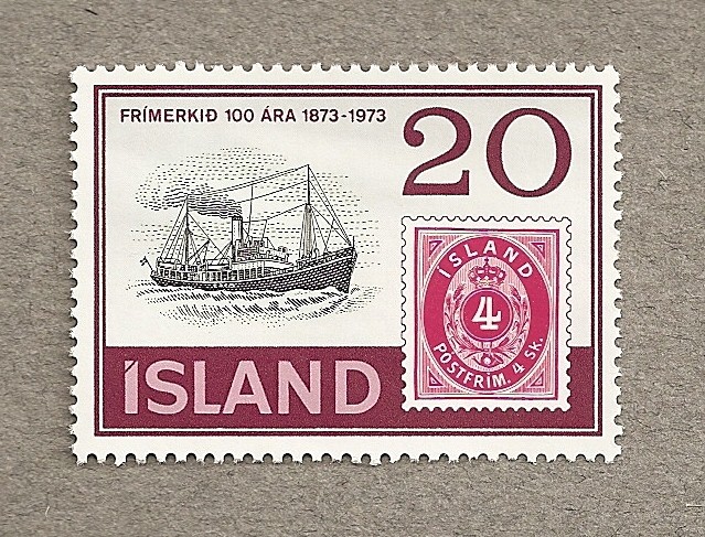Barco y sello conmemorativo