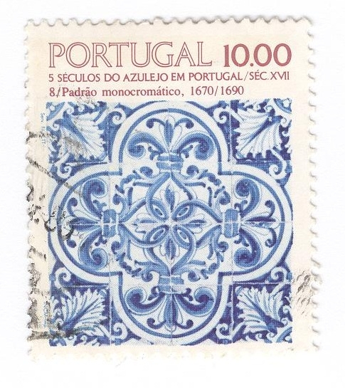 Cinco siglos de azulejos en Portugal. Monocromático