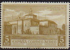 ESPAÑA 1930 547 Sello Nuevo Descubrimiento de América Correo Aereo Monasterio de la Rábida