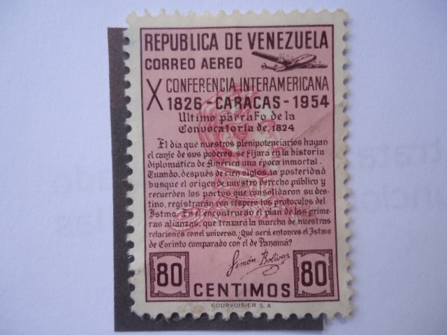 Conferencia Interamericana 1826-Caracas-1954 (Simon Bolívar)