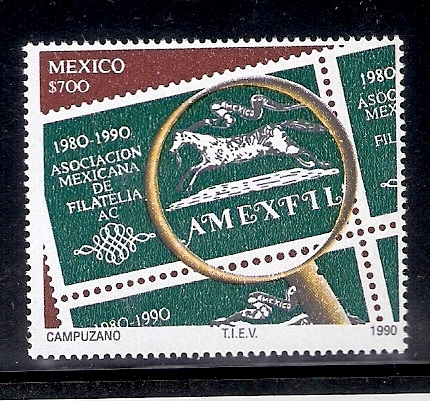 Décimo aniversario de la Asociación Mexicana de Filatelia