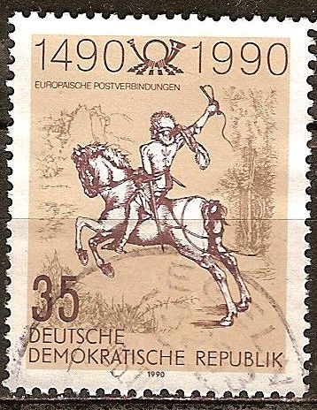 500 años Rutas postales internacionales en europa (DDR).