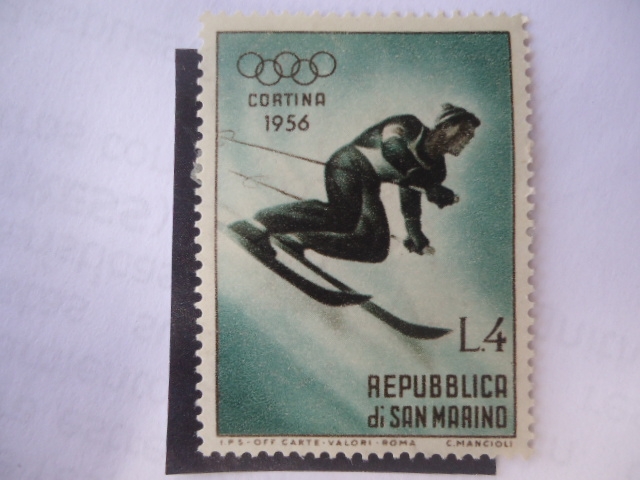 Olímpiadas de Invierno - Cortina de Ampezzo 1956- Repubblica Di San Marino