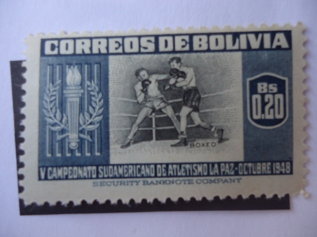 V Campeonato Sudanericano de Atletismo  La Paz-Octubre 1948 - Boxeo.