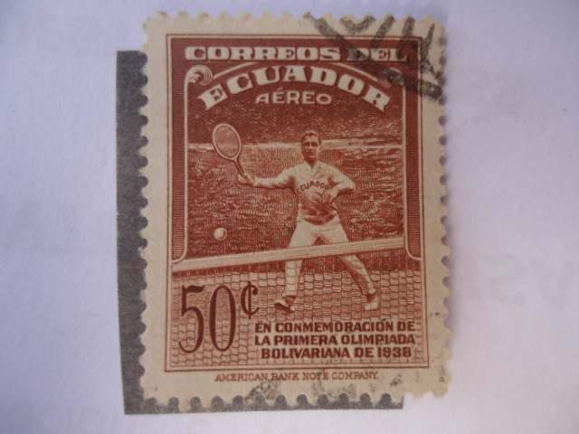 En Conmemoración de la Primera Olímpiada Bolivariana 1938.