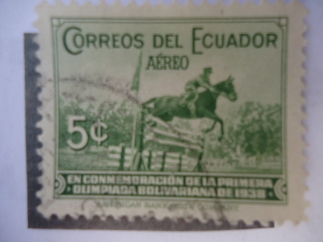 En Conmemoración de la Primera Olímpiada Bolivariana 1938.