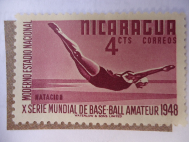 X Serie Mundial de Base-Ball Amateur 1948 - Moderno Estadio Nacional-Natación.