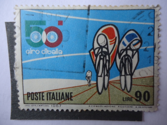 Giro de Italia - Ciclista en el Sprint - Poste Italiane
