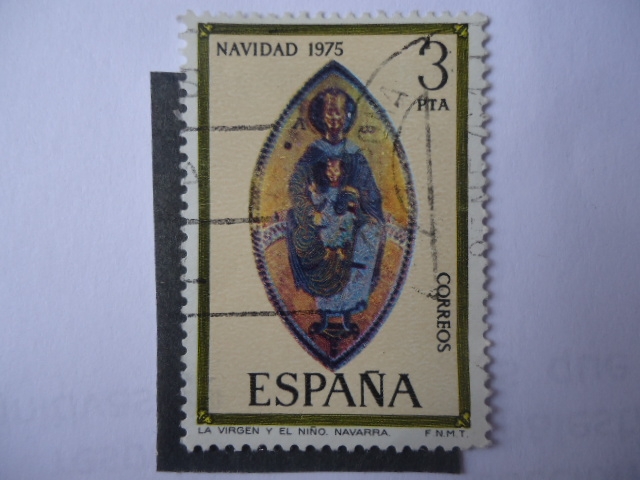 Navidad 1975 - La virgen y el Niño - Navarra.