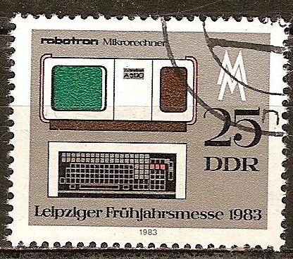 robotron microordenador.Feria de primavera en Leipzig 1983(DDR).