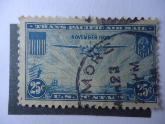 Trans-Pacific Air Mail - U.S. Postage.