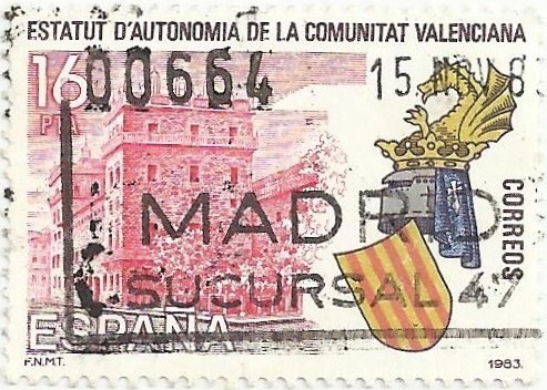 ESTATUTOS DE AUTONOMIA. COMUNITAT VALENCIANA. EDIFIL 2691