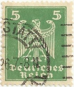 IMPERIO ALEMAN. SERIE BÁSICA REICHSADLER 5 Rpf. YVERT DR 349