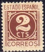 ESPAÑA 1938 815 Sello Nuevo Cifras 2c