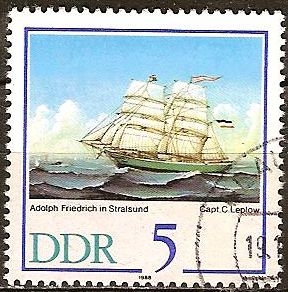 500 años Empresa-Schiffer Stralsund-Velero Adolph Friedrich,1863 (DDR).