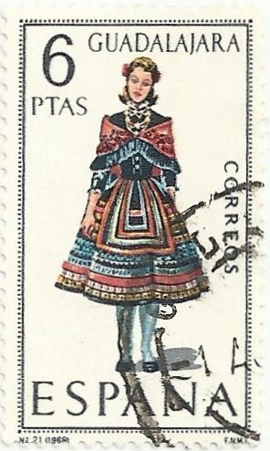 TRAJES TÍPICOS REGIONALES. GRUPO II. Nº 21. GUADALAJARA. EDIFIL 1847