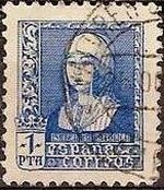 ESPAÑA 1938 860 Sello Isabel la católica 1pta. Usado
